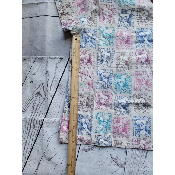 Disney Tinkerbell Fairy Sz XLarge Scrub Shirt Feisty Sassy Tink Nurse Tech Vet - Picture 7 of 10